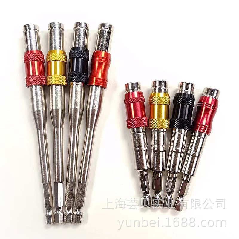 Cross-border Yunbei 1/4" Multi-Angle Reversible Extension Rod Screwdriver Hex Shank 6.35mm Bit Quick-Release Self-Locking Extension Rod