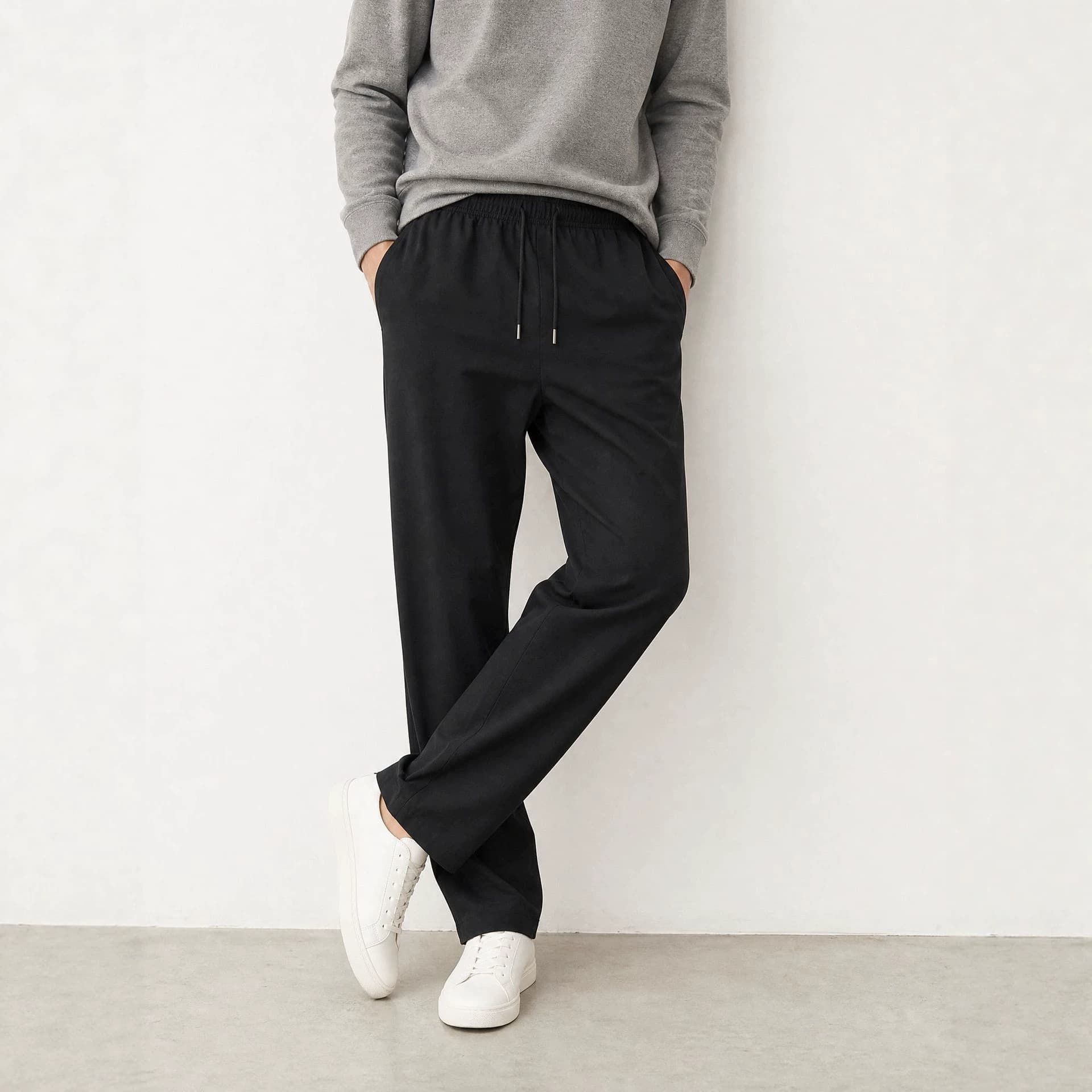 Lightning Factory Direct Straight-Leg Sweatpants Men's Loose Plus Size Casual Jogger Solid Color Pants