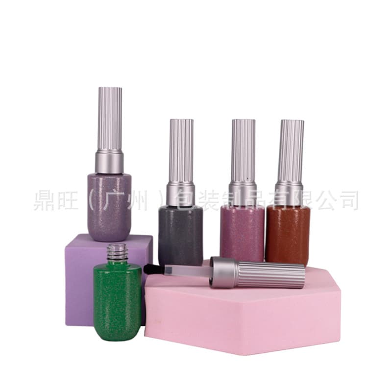 Supply of 12ml empty nail polish bottles, electroplated nail polish bottles, empty manicure bottles, refillable bottles of nail polish