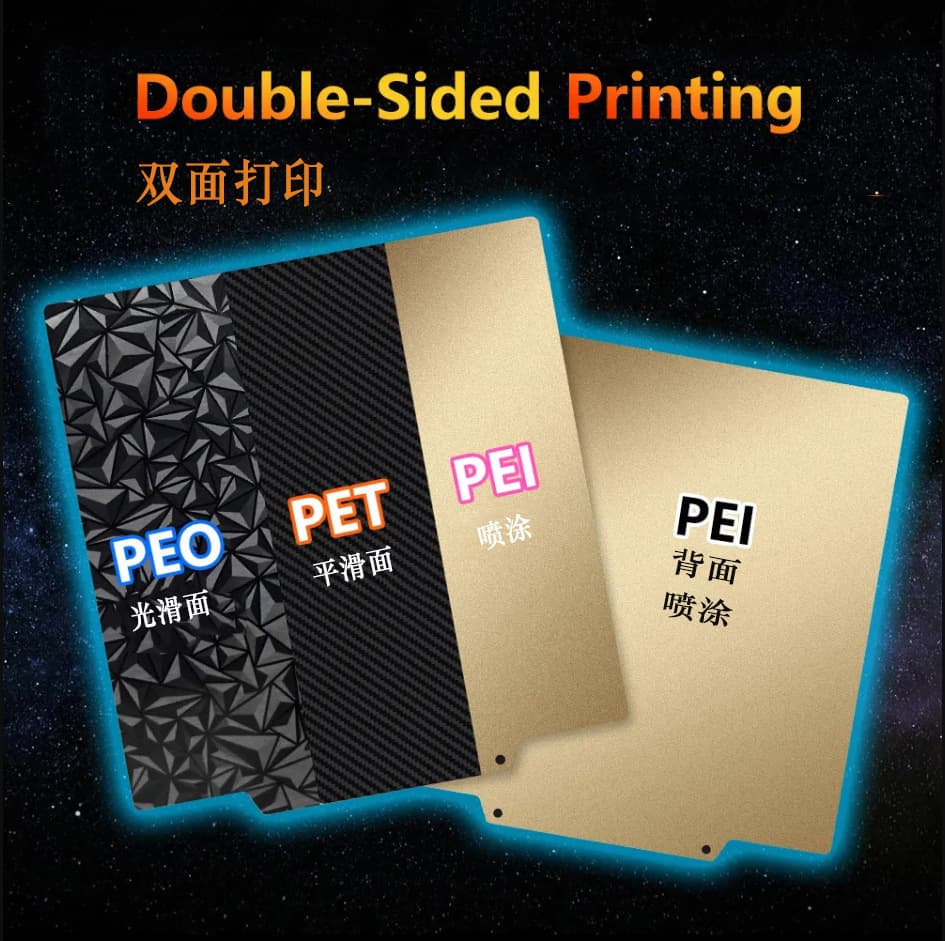 Spring steel plate PEO/PET/PEI 257X257mm suitable for Tuozhu X1/P1P 3D printing Tuozhu.