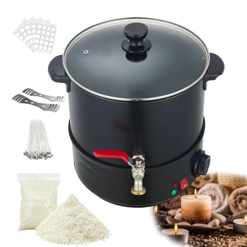 Candle Making Wax Melting Pot Electric Non-Stick Wax Melting Pot Candle Melting Pot with Scented Candle Materials Accessory Pack