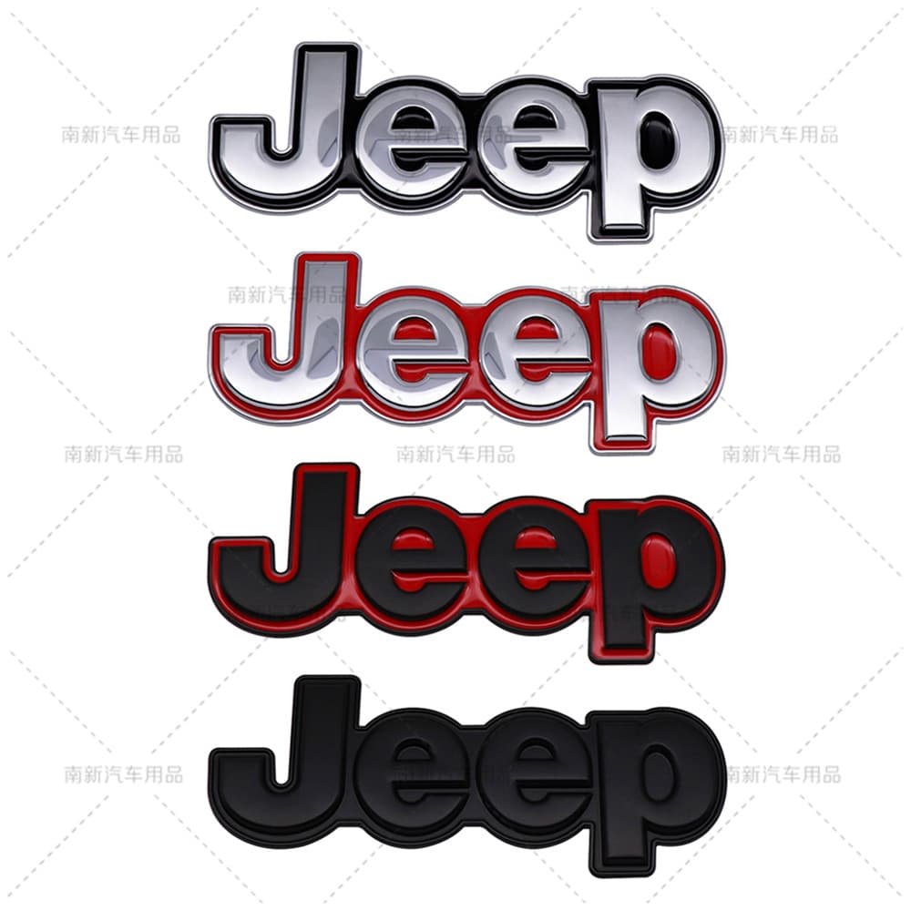 Metal Jeep Emblem for Wrangler, Renegade, Compass, Grand Cherokee, Hood and Tail Badge