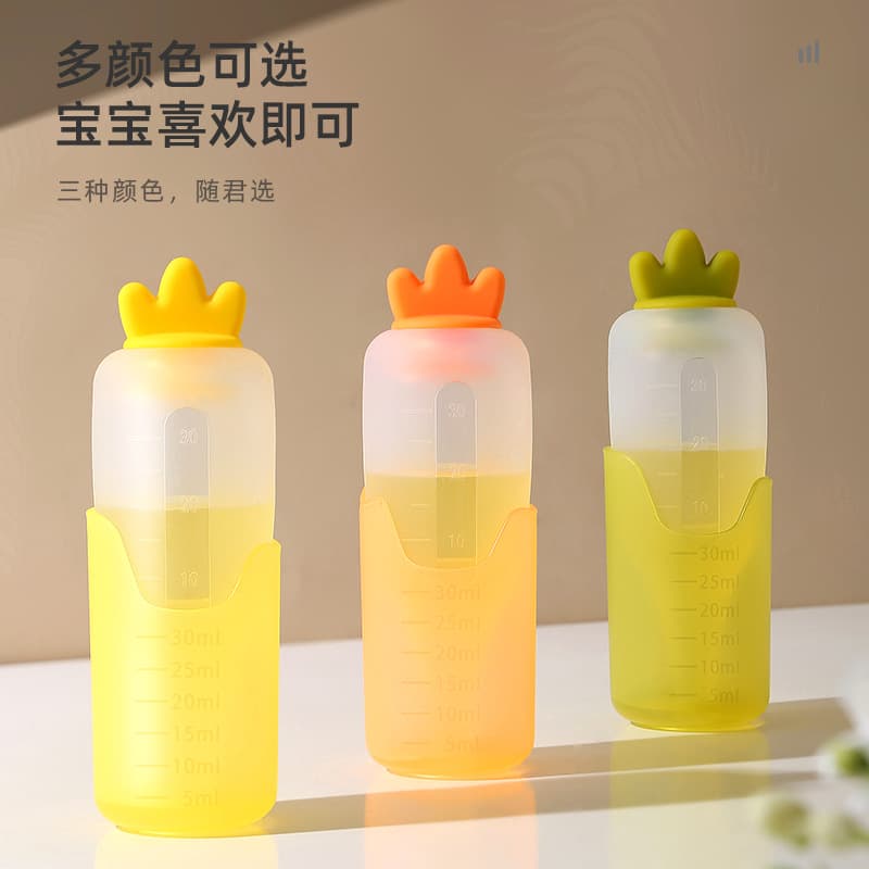 Baby Carrot-Shaped Liquid Dispenser, Infant Silicone Nipple-Style Medicine Dropper with Inspection Certification