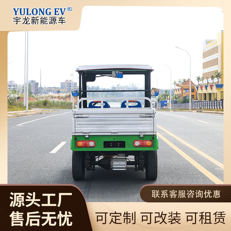 Electric 4-Wheel Pickup Truck Electric Box Truck Factory Yard Transfer Truck for Export Factory Supply