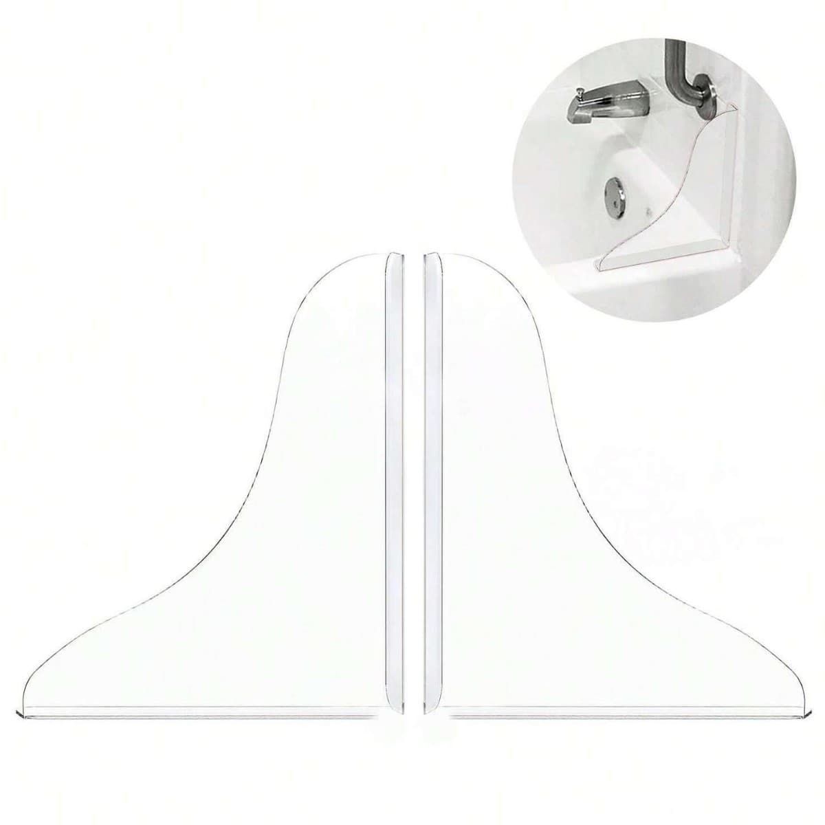 Caifan Factory Direct Acrylic Splash Guard with No-Nail Adhesive, Waterproof Panel for Bathtub, Washbasin, and Shower Splash Cover