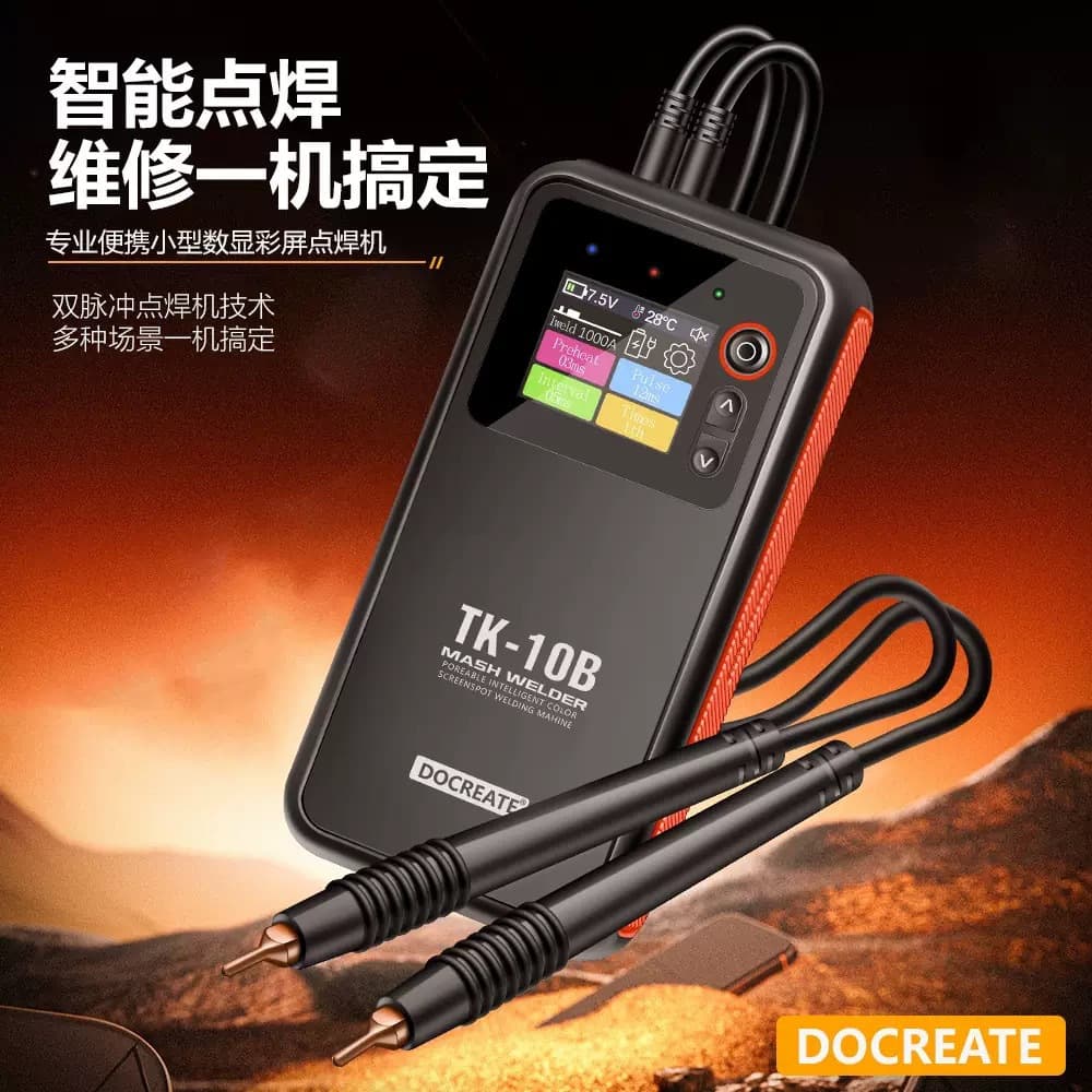 Tk-10B Color Screen Integrated Spot Welding Machine 18650 Mobile Phone Lithium Battery Dual Pulse 5000Mah Portable Welding