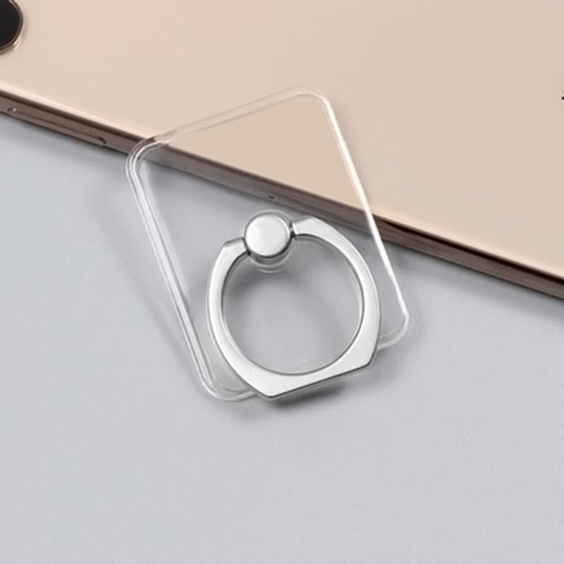 Transparent crystal ring stand metal ring ironing lazy stand acrylic PC transparent mobile phone ring buckle