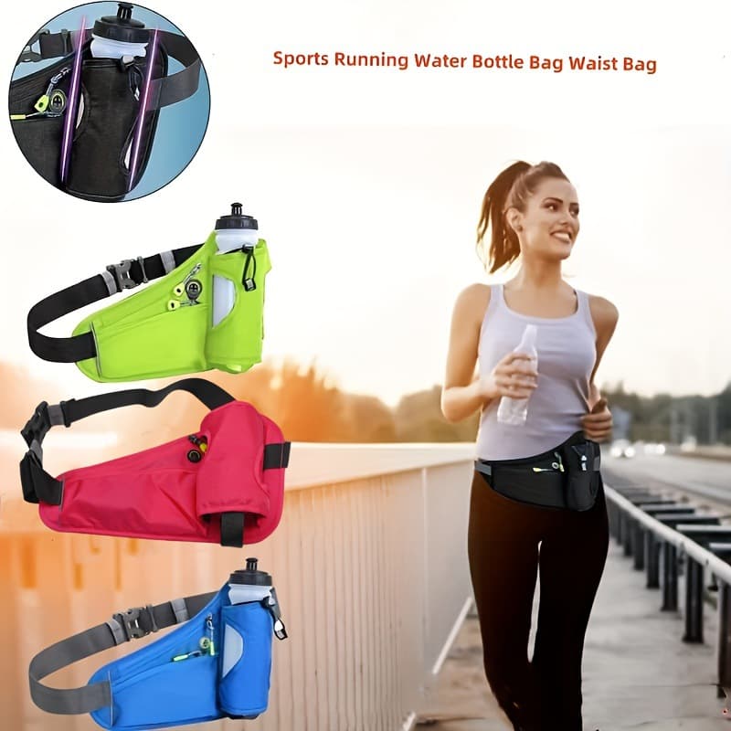Cross-Border New Outdoor Sports Waist Bag, Multi-Functional Fitness Water Bottle Waist Bag, Waterproof Running Phone Bag, Factory Direct Sales