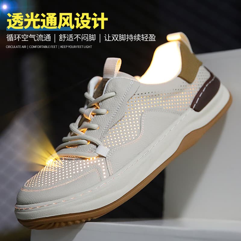 2025 Spring New Men's Shoes Soft Sole Soft Leather Casual Cotton Shoes