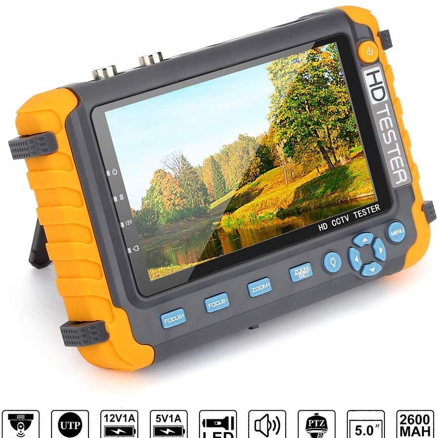 5 inch CCTV Tester Analog Camera Monitor, 5 inch Engineering Tool HD Coaxial Camera
