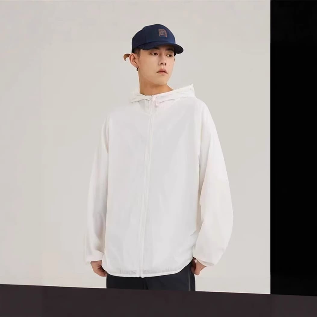 2025 new summer sun protection clothing men's thin outdoor cycling fishing jacket boys ice silk sun protection shirt.