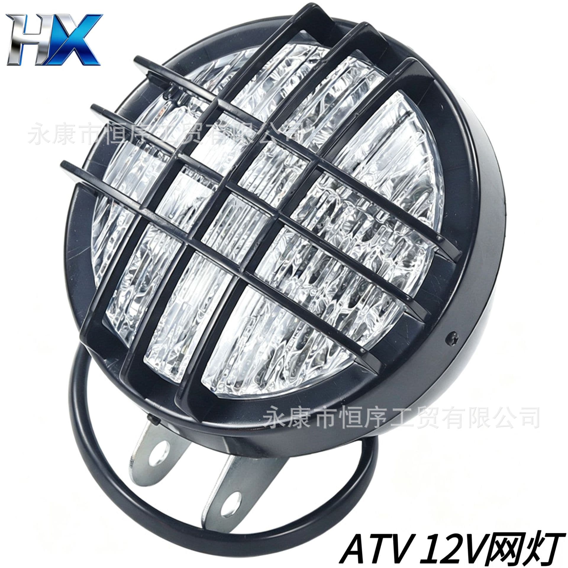 Cross-border Four-wheel Beach Buggy Go Kart Bull Grid LED Headlight Front Light