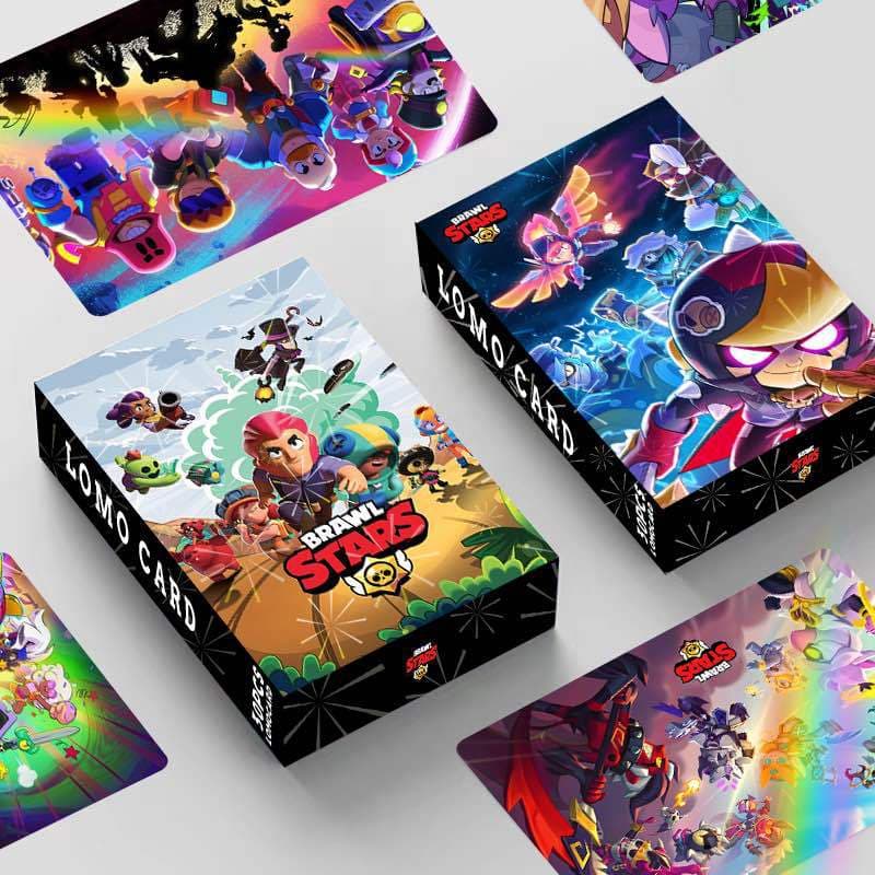 Laser flash card Brawl Stars box set of 30 small cards collection card double-sided LOMO card