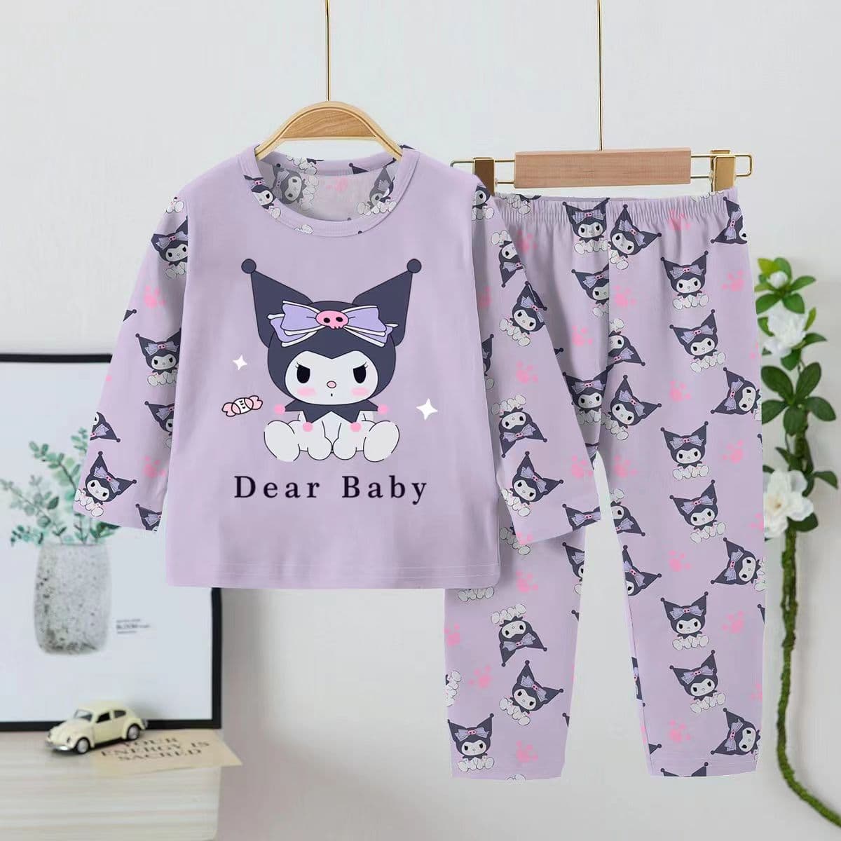 2024 New Children's Pajama Set for Girls, Thai Pajamas, Autumn Long-Sleeve Top and Pants, Homewear, Wholesale