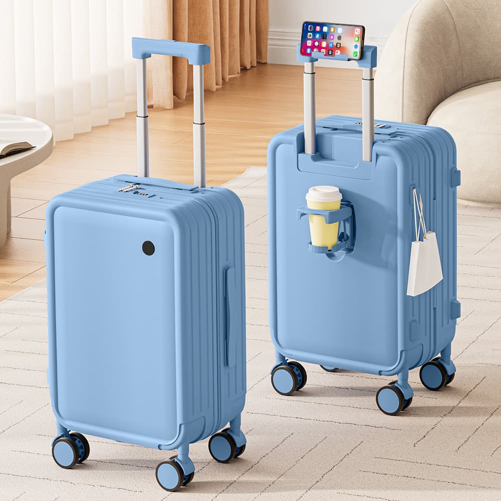 20-inch Carry-on Luggage 24-inch Suitcase with Spinner Wheels, TSA Lock, PC Impact-Resistant Travel Case, Nestable for Export