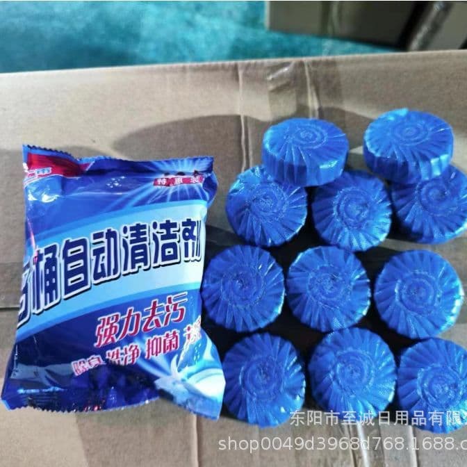 Cross-border Blue Bubble Toilet Cleaning Block, 10 Pieces Per Bag, Toilet Cleaner, Toilet Bowl Deodorizer
