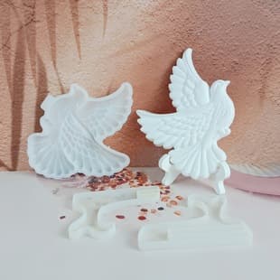 S1825 Flying Bird Semi-3D Wall Hanging Decorative Cement Plaster Mold DIY Silicone Mold