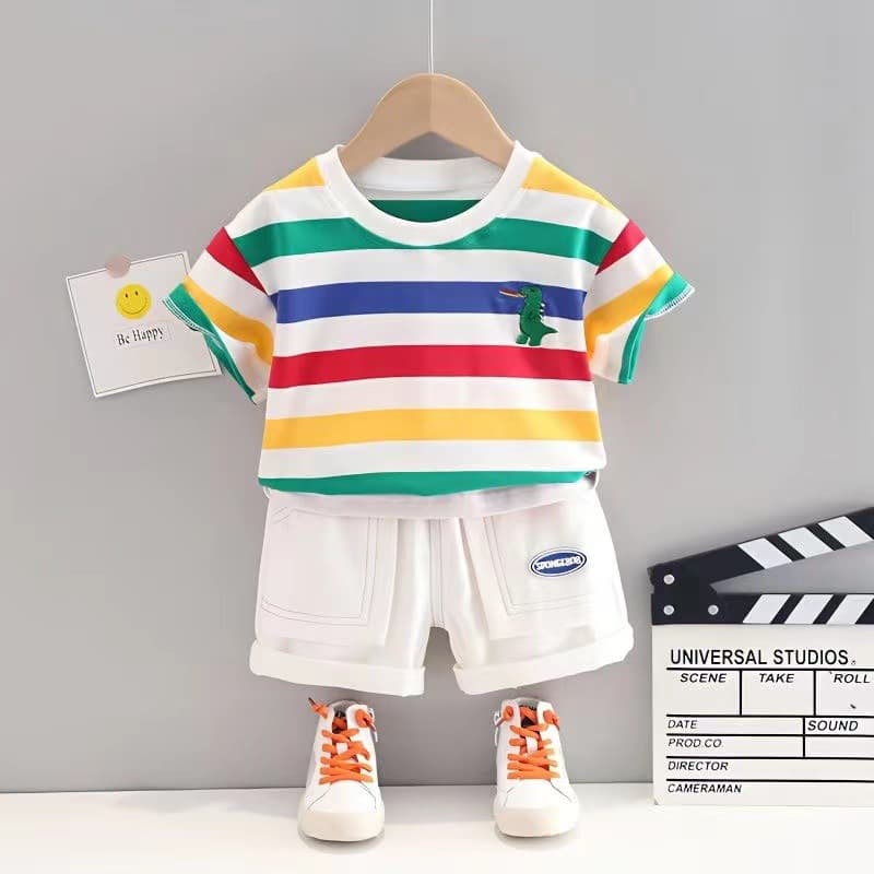 Boys' suits, summer style and fashionable children's clothes, boys' babies, Korean style children's clothes, children's handsome baby summer clothes