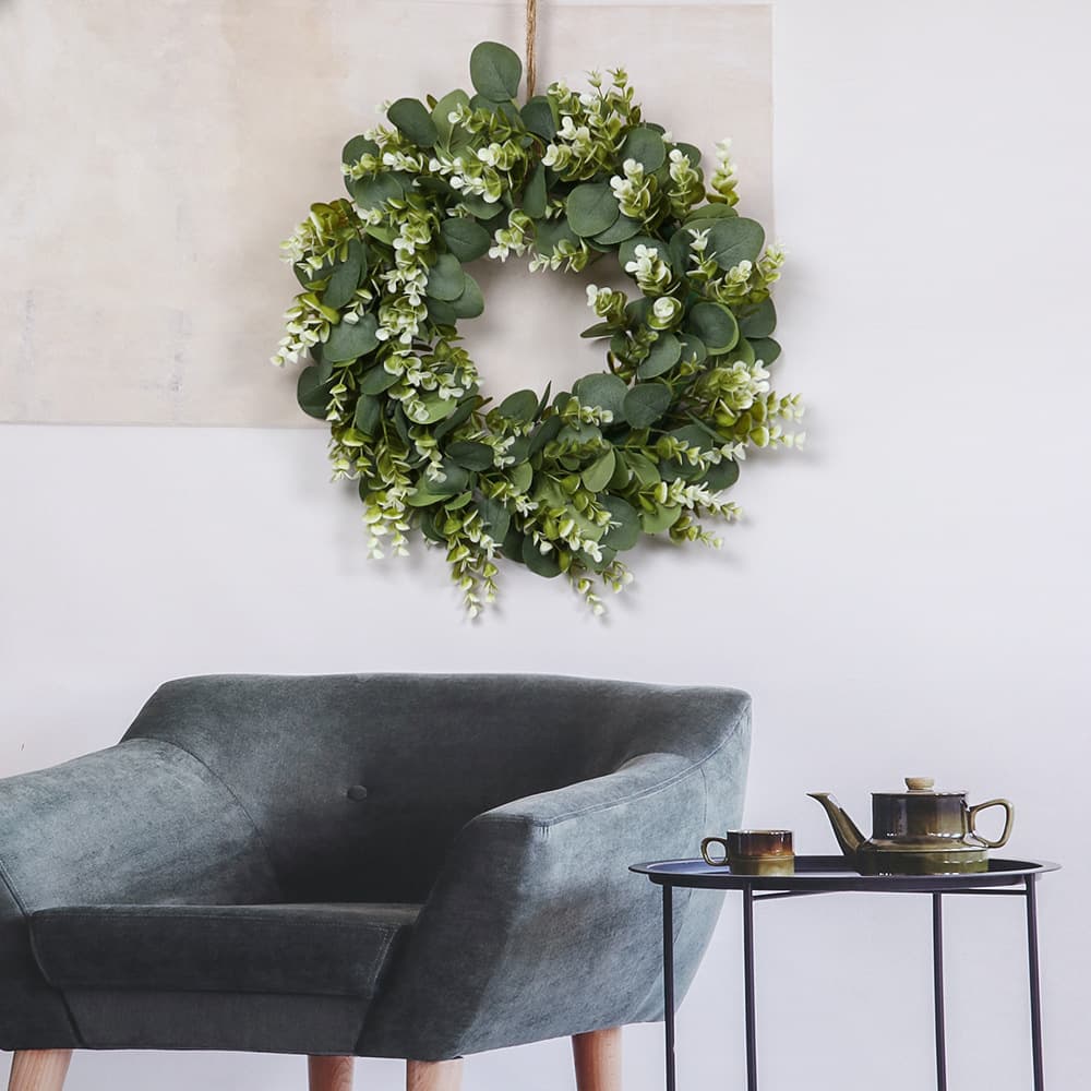 Hundreds of Cross-Border Christmas Artificial Flower Wreaths, Thanksgiving Wall Decor, Welcome Simulation Wreath with Rope + Hook