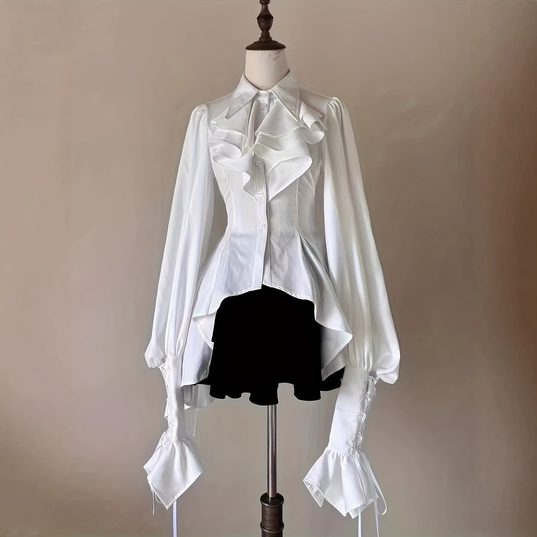 [US/EU Size] Cross-border SHEIN TEMU Shirt Slim Fit Waist-Nipping Flattering Long-Sleeve Top Retro Undershirt for Women
