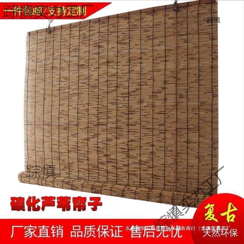 Wholesale reed blinds, blackout curtains, sunshade bamboo blinds, roll-up blinds, adjustable ready-made curtains, restaurant wall decorations