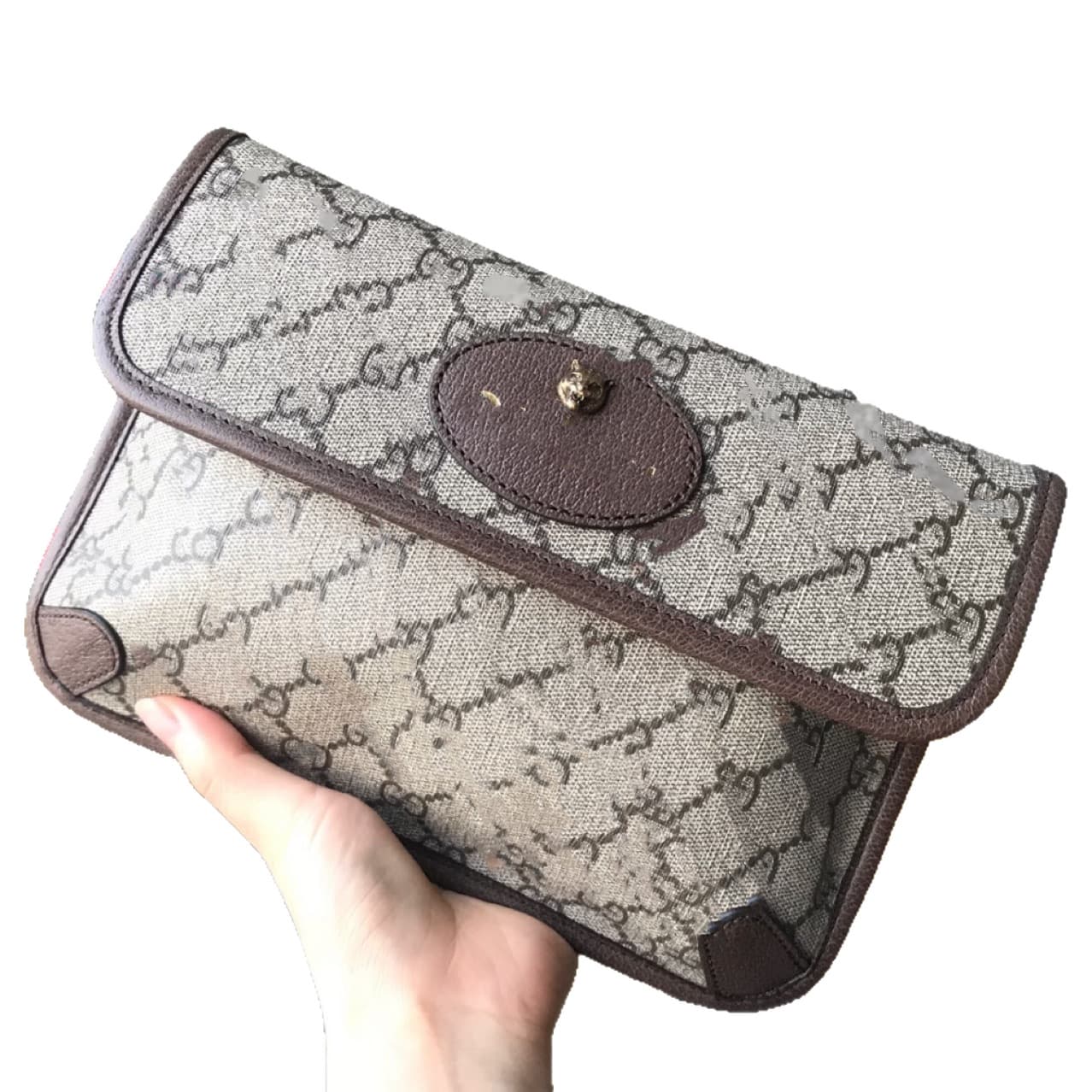 Classic Tiger Head Waist Bag Crossbody Chest Bag Flap Canvas with Leather Buckle Unisex Chest Bag Printed