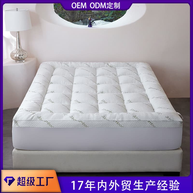 Customized quilted fitted sheet type thickened bamboo fiber cushion cool bamboo fiber fitted sheet mattress cover bamboo fiber thin mattress