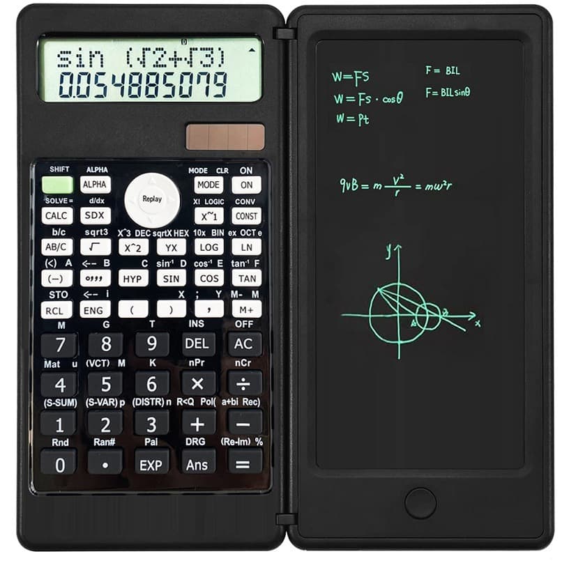 S11 Plastic Key Solar-powered Foldable Calculator Writing Tablet LCD Writing Tablet Computer with Writing Pad