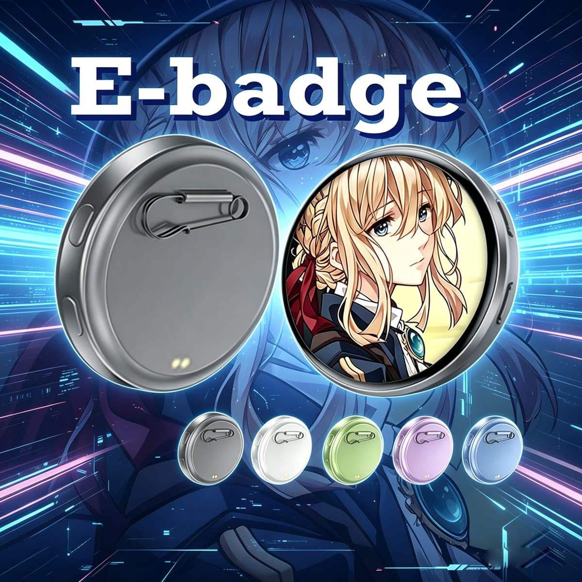 E87 electronic bar touch screen version of the two-dimensional smart electronic badge dynamic barrage display animation gift