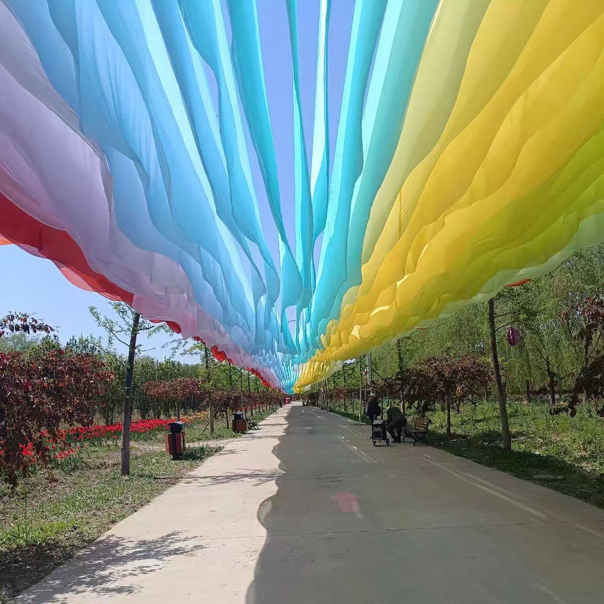 Internet-Famous Gauze Fluttering Ceiling Gauze Restaurant Homestay Decoration Hotel Outdoor Scenic Spot Gauze Beach Fluttering Gauze