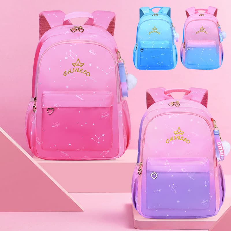 Children's Gradient Burden Reduction Breathable School Bag 2020 New Style 1-3-6 Grades Lightweight Ultra-Light Large Capacity Children's Bag