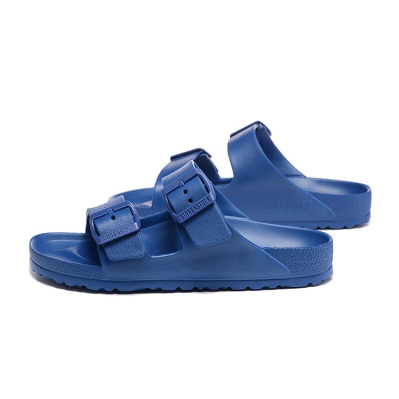 Summer EVA Flat Sandals Dual-Buckle EVA Slides Waterproof Anti-Slip Ultra-Light Beach Slippers Couple Shoes
