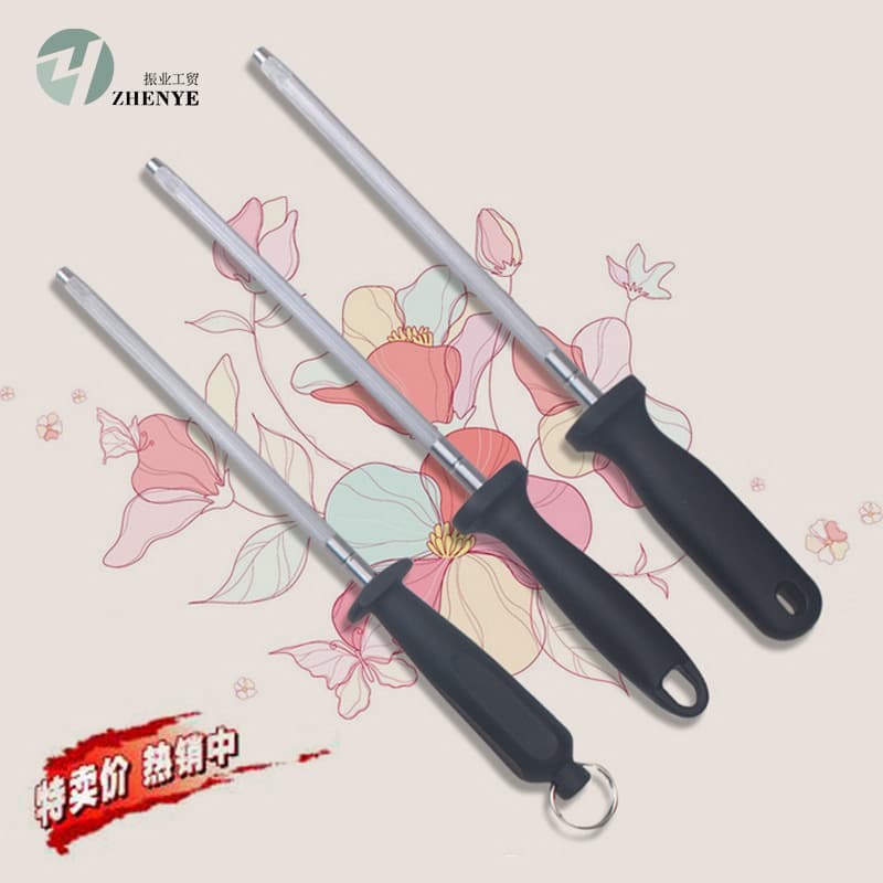Stainless Steel Handheld Knife Sharpening Rod, Sharp Knife Quick Sharpener, Blade Sharpening Tool, Honing Rod, High Efficiency