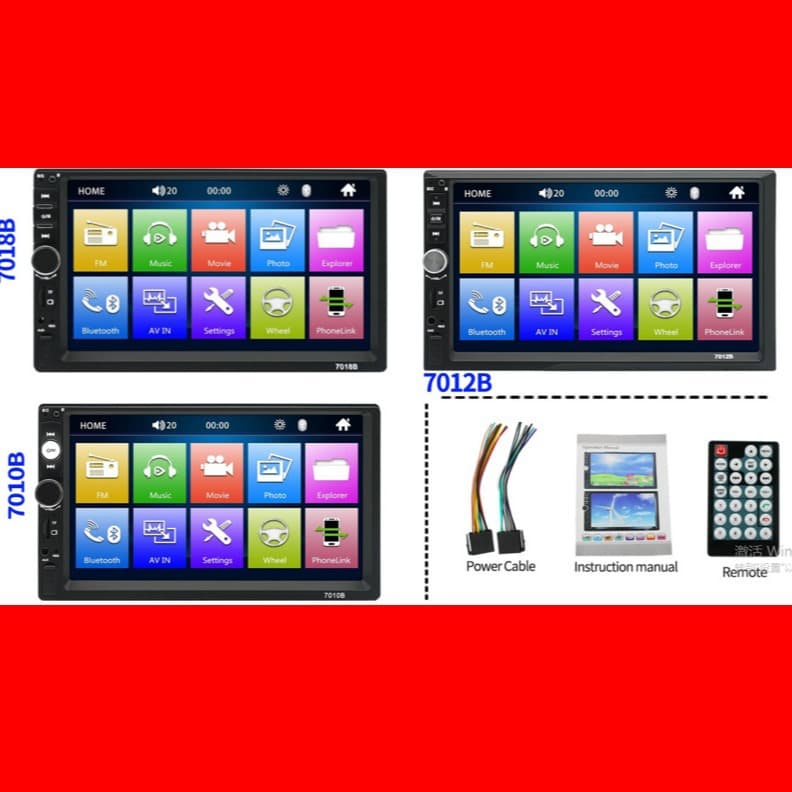 7-inch Car MP5 Player MP4 Card Slot Double Din Bluetooth Hands-Free Reverse Camera Large Screen Connectivity 7010b