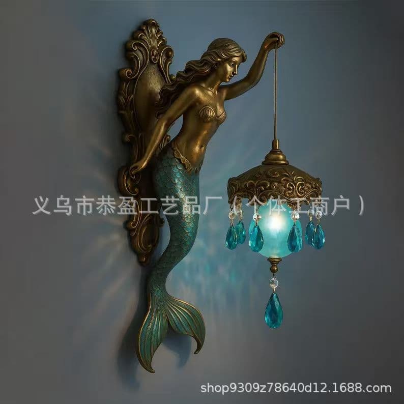 New Cross-Border Mermaid Wall Lamp Door and Window Decoration