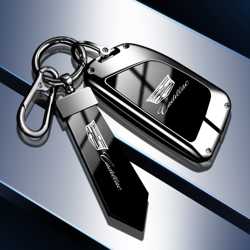 Compatible with Cadillac CT5 Key Case 20-24 CT4 Key Bag Metal Shell CT6 Car Keychain Protective Cover