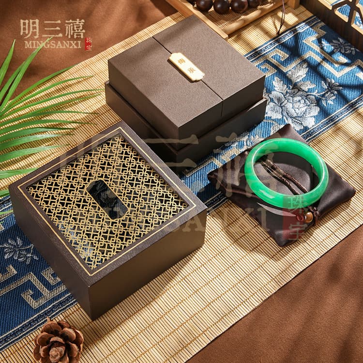 Premium Heirloom Jewelry Box Bracelet Box Jade Bangle Packaging Gift Box Bracelet Gold Gift Storage Box