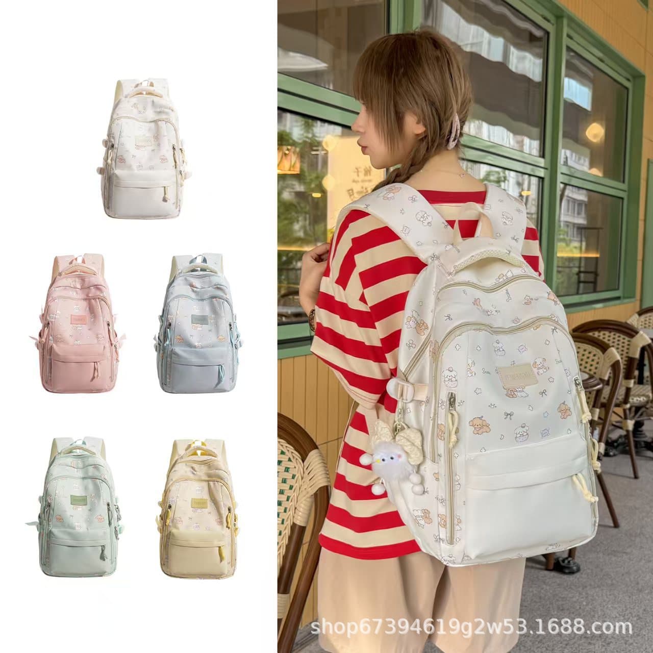 Cross-border Korean version of the forest style small fresh high-looking lightweight schoolbag junior high school student backpack simple versatile backpack