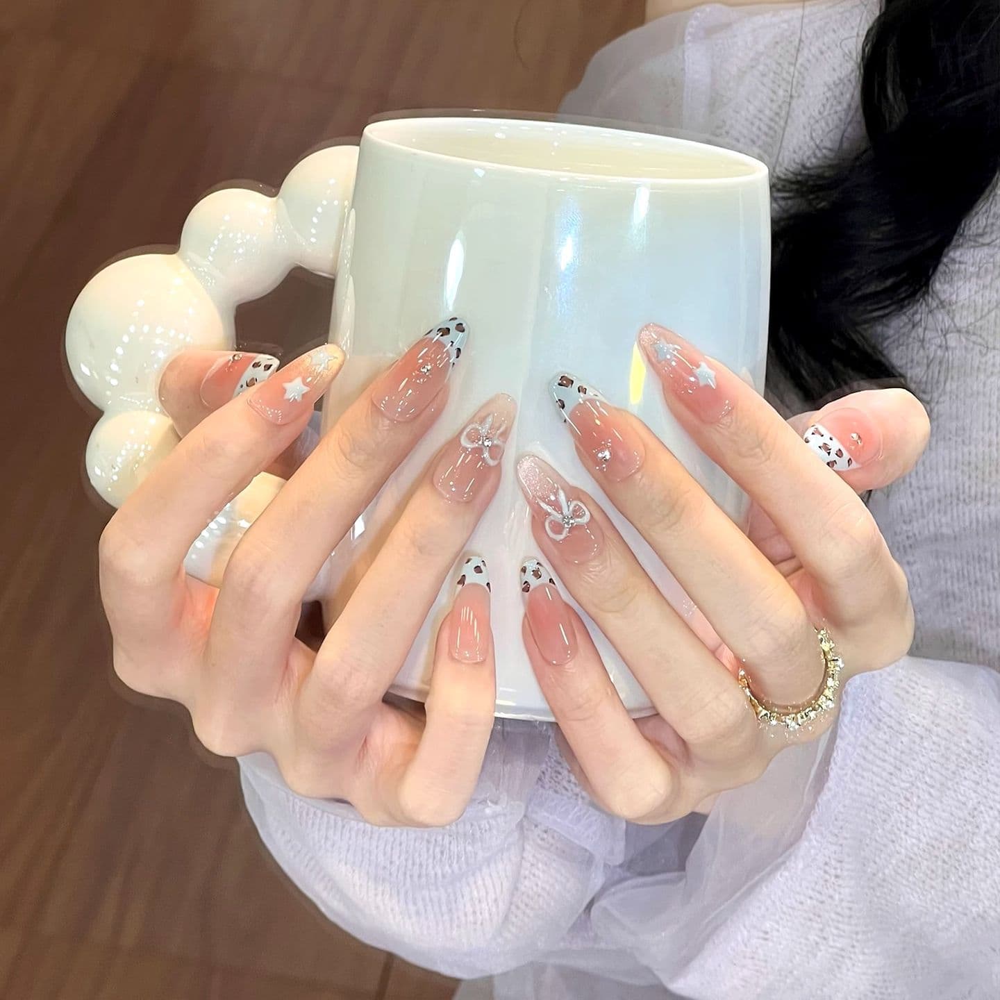 Wearing Nails Purely Handmade Wearing Nails Medium and Long Wearing Nails Wholesale Cross-Border Wearing Nails Almond Nails