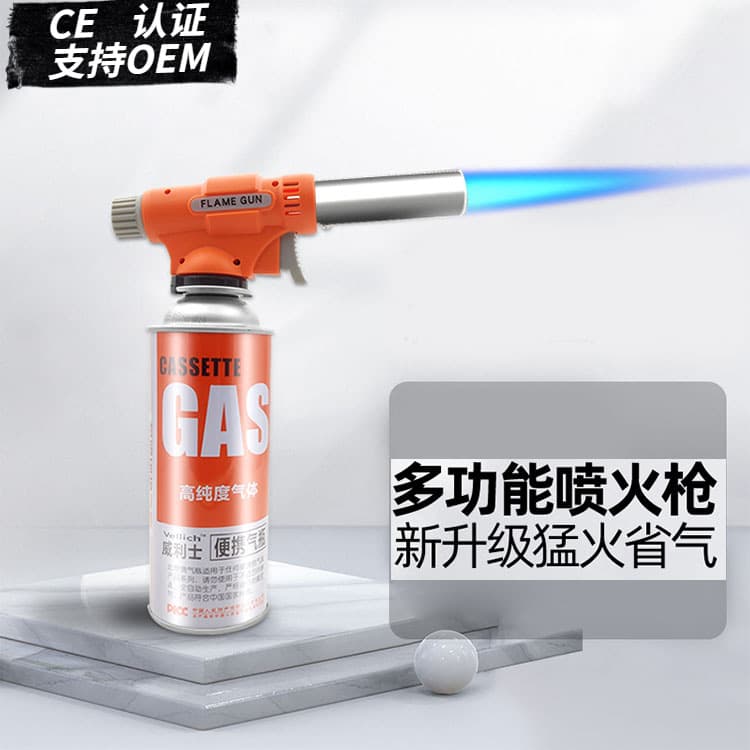 Flame Gun Lighter, Wholesale BBQ Kitchen Outdoor Camping Gas Canister Torch, Household, Invertible