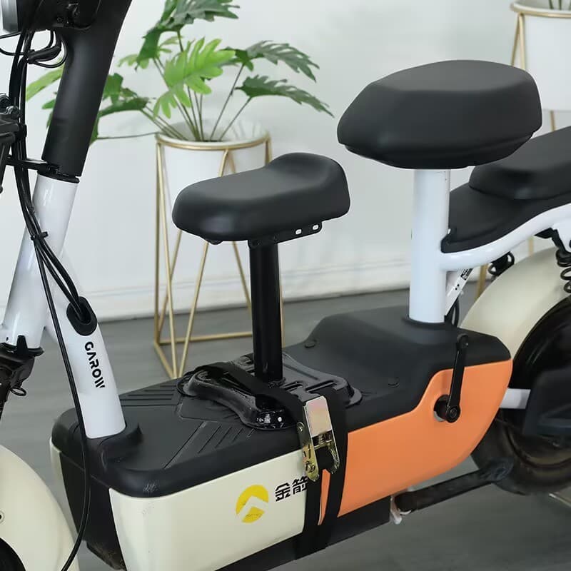 Small electric vehicle with front seat for children, scooter, motorcycle, baby seat