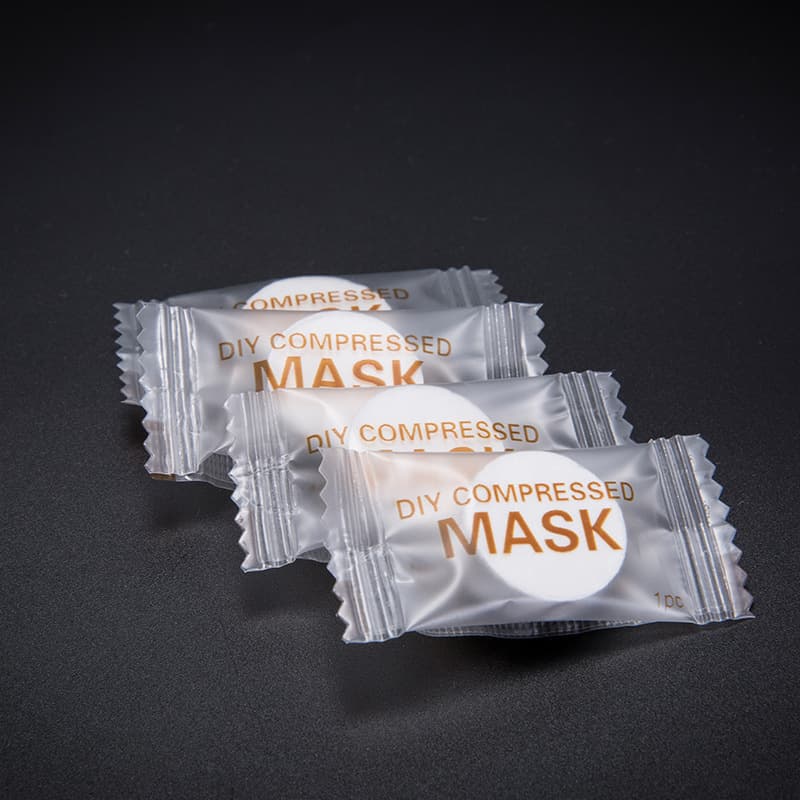 One-time Use Non-woven Compressed Masks, Fully Adhesive Compressed Mask Paper, Candy Mask Sheet, Portable Naked Grain Mask Paper