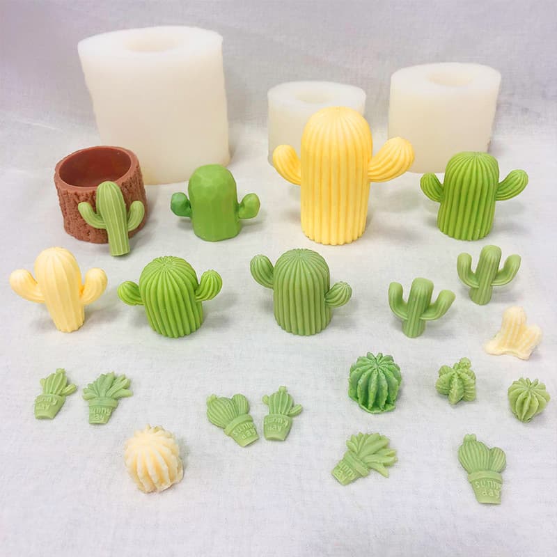 New cactus candle ornaments Amazon hot selling candle handmade soap cake chocolate mousse silicone mold