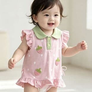 Summer Fashion Baby Romper, Infant Summer Clothes for Girls, Full Moon 100 Days Princess Bodysuit, Summer Dress