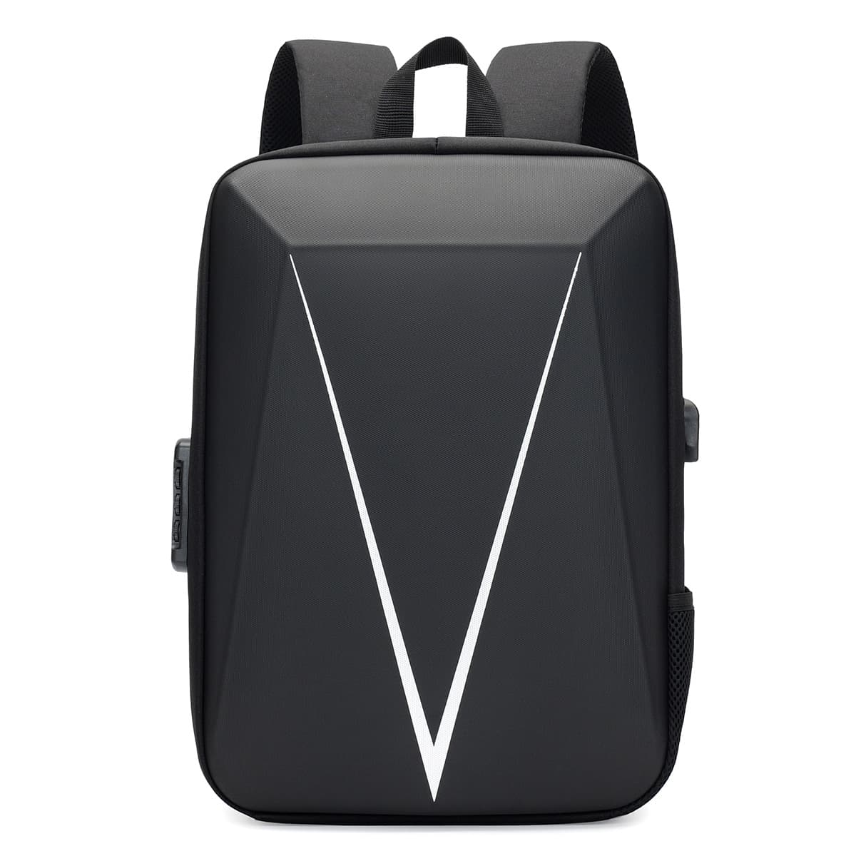 Molded Hard Shell Laptop Backpack for Men, Fashionable High School and College Student Bookbag, Structured British Business Backpack, Custom Print