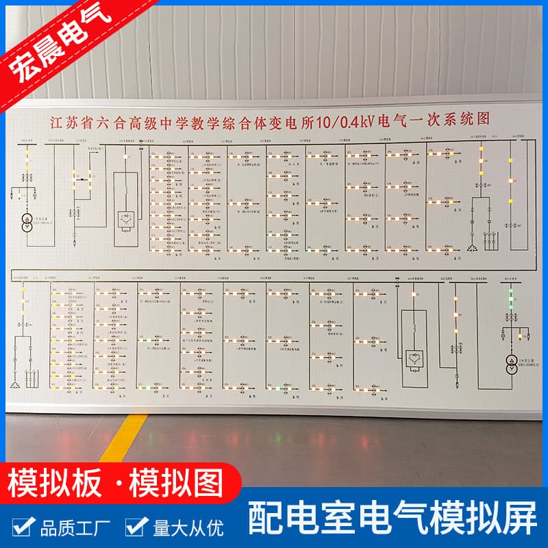 Primary wiring system diagram board, metro express electrical substation public dispatch mimic panel system, distribution room