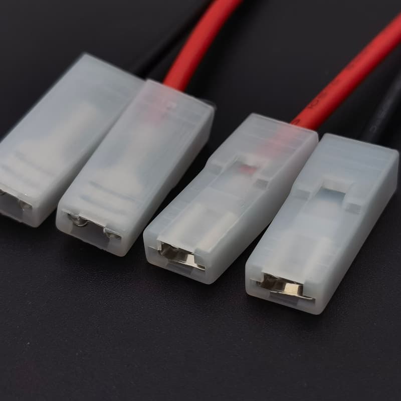 250 Cold-Pressed Terminal Wires with Hard Sheath, 6.3 Crimp Terminal Wires, U-Type Flag Terminal Wires, High-Temperature Connection Harnesses