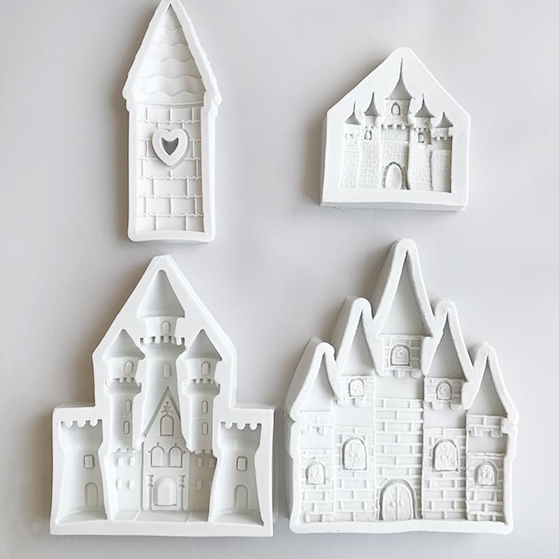 A variety of dream castle silicone plaster molds candle diffuser stone decoration handmade soap aromatherapy plaster molds