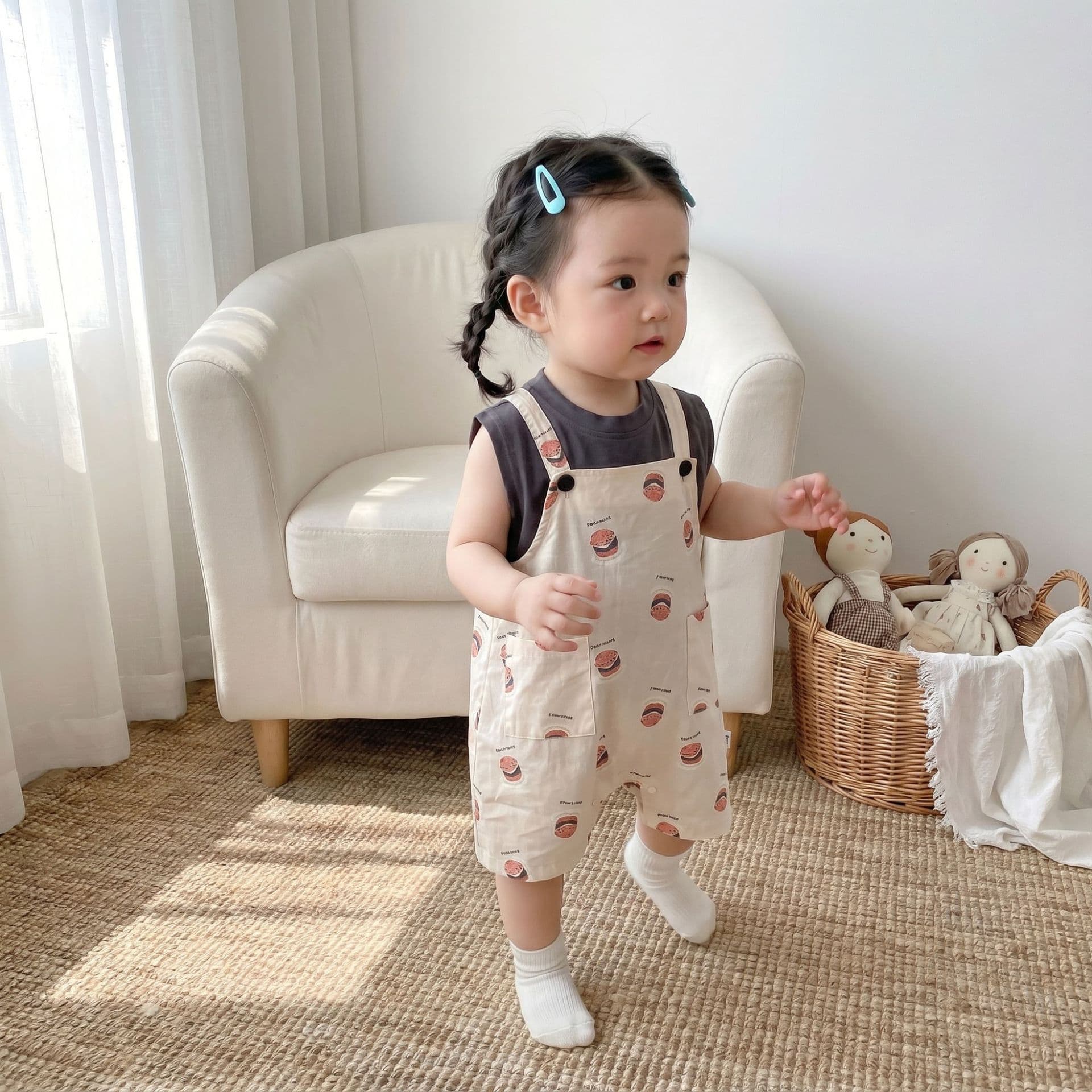 2026 Summer New Infant Leopard Print Strap Romper Set Baby Korean Style Two-Piece Outfit Trendy