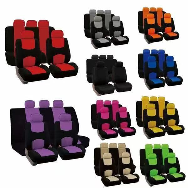 Universal Car Seat Cover Polyester Fabric Durable Wear-resistant Easy Installation Comfortable Car Interior Accessories